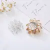 Cuentas de cristal estilo europeo y americano transfronterizo flor loto de agua doble tridimensional accesorios para horquillas de joyería de cuentas pendientes