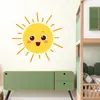 Adesivos de Sol Desenho Animado Criativos Fofos Autoadesivos Removíveis Adesivos de Sol para Vaso Sanitário, Banheiro, Adesivos de Parede para Quarto
