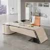 Escritorio ejecutivo pintado, escritorio de presidente, escritorio de oficina, estilo guerrero negro, diseño minimalista moderno, gama alta, escritorio de diseñador, escritorio de gerente de gama alta, escritorio ejecutivo grande