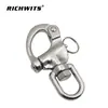 RICHWITS Anillo de Acero Inoxidable 316 Grillete de Muelle Giratorio Tirador Manual Grillete Rápido Accesorios Marinos para Yates