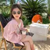 Camisas de Verano para Niñas, Cárdigans con Protección Solar, Camisas Coreanas con Solapa para Niños, Chaquetas Pequeñas, Ropa Ligera de Primavera y Verano
