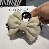 Corea del Sur Dulce Nuevo Estilo Chanel Tejido de Punto Lazo Felpa 10CM Pinza de Agarre Pinza para el Cabello Accesorios Avanzados para el Cabello