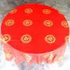 Mantel de Boda Desechable Plástico Engrosado Rojo Banquete de Boda Mesa Redonda Mantel Alegre Impermeable Fabricante