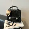 Bolso Casual Casual Diseño de Nicho Estilo Coreano Ins Bolso de Hombro 2025 Moda Femenina Tendencia Viajero Mochila con Estampado de Leopardo