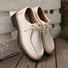 Zapatos de Mujer con Cordones de Encaje Tejido, Suela Gruesa Estilo Retro, Zapatos de Plataforma Casuales con Punta Redonda