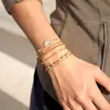 Pulsera de Acero Inoxidable Irregular Estilo Europeo y Americano Elegante y Silenciosa para Mujer, Diseño Minimalista de Nicho, Joyería Geométrica Creativa al por Mayor