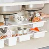 Gancho para Vara Telescópica, Gancho de Armazenamento para Armário de Cozinha Sem Furos, Prateleira Multifuncional para Armazenamento de Banheiro