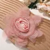 Tecido de Malha Flor de Camélia Botão Queimado Acessórios de Cabelo Headwear DIY Feito à Mão Presilha Acessórios Femininos Atacado