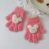 Luvas Infantis de Desenho Animado Coreano de Inverno Quentes e à Prova de Frio Luvas de Dedo Inteiro para Crianças Pequenas e Médias Jardim de Infância Menino e Menina Bebê Luvas de Cinco Dedos
