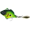 Isca Vib Sunfish Pequeno Ciclone com Spinner Rotativo Metal Longo Arremesso Isca Artificial Conjunto para Pesca Marinha Leve para Robalo