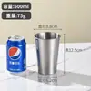 Taza de Cerveza de Acero Inoxidable 304, Taza de Café, Taza Anticaídas para Hotel, Bebidas Frías, Jugos, Taza de Agua de una Sola Capa para Restaurante, Barra Casera