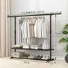 Secador de Ropa Sencillo, Perchero de Pie para Dormitorio, Barra para Secar Ropa en Interiores, Colgador de Ropa, Perchero de Pie para Dormitorio, Venta al por Mayor para Tiendas de Ropa