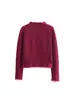 Roupas Femininas Europeias e Americanas Transfronteiriças Novo Inverno 2025, Casaco de Lã Macia Casual Solto Cor Sólida Estilo Europeu e Americano Sarja Gola Redonda Manga Longa