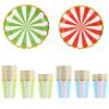 Vaso de papel bronceador de 7 y 9 pulgadas para fiestas transfronterizas de Amazon, plato de papel, plato desechable para fiestas, traje de plato de papel