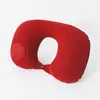 Almohada Inflable en Forma de U de Seda de Leche Portátil para Viaje Almohada para Cuello de Evento Festival Logo Personalizado Almohada Inflable para Coche y Avión