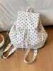 Mochila de Lona de Nylon con Lunares de Gran Capacidad para Mujer 2026 Nuevo Estilo de Moda de Gama Alta Mochila Versátil para el Viaje Diario