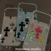 Funda tipo cruz dorada estilo coreano adecuada para Apple 17 Pro Max, iPhone 16, 3D 14 y los nuevos modelos Apple 15