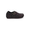 Birkenstock com Solado Grosso Aumentador de Altura Meia-Palmilha Feminina Outono/Inverno 2025 Novo Estilo Cinza Peludo Pequeno Biqueira Versátil Birkenstock
