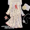 Camisón de verano fino de manga corta para mujer, ropa de dormir dulce de algodón nube para mujer, nueva ropa de casa 2026
