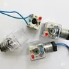 Enchufe Transparente Bobina de Válvula Solenoide Hidráulica Caja de Cableado del Solenoide 24V 220V con Cabezal de Luz Indicadora