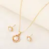Brincos e colar de pérolas artificiais de novo design transfronteiriço, luxo leve, conjunto de joias elegante e criativo da moda, atacado