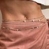 Europeu e Americano transfronteiriço jóias moda sexy empilhado metal cadeia acessórios multi-camada das mulheres amor strass terno cadeia de cintura