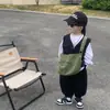 Nueva Bolsa de Lona para Niños Casual Moderna Genial Letras Niños Ins Fotografías Callejeras Niñas Saliente Hombro Cruzada
