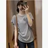 Camiseta de manga corta con volantes de moda para mujer, nuevo estilo de verano 2026, moderna, holgada, adelgazante, versátil y rejuvenecedora