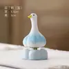 Pato de Ajo Plato Giratorio Cerámico Adorno de Descompresión Pato de Ajo Celebridad de Internet Estación de Trabajo de Escritorio Regalo Pequeño Sanador