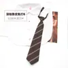 Estilo Japonês JK Café Listrado Combinando Conjunto de Camisa Gravata de Laço Manual Livre Gravata Feminina Gola Estilo College Retrô Flor Moda Casual