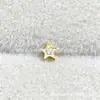Brincos Pequenos de Estrela em Liga de Titânio Astmf-136 3mm Titânio G23 Rosca Interna Brincos de Zircônia Joias para Piercing Cabeça