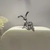 Artesanato de Coelho de Orelhas Longas Galvanizado Criativo Transfronteiriço Porta-Palitos Tampa de Copo Acessórios de Alça Caixa de Armazenamento de Lenços Enfeites