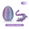 Adorno de decoración de escritorio de huevo de dragón impreso en 3D cuidadosamente seleccionado, artesanía de dragón de cristal, gema de dragón mágica, regalo de juguete para niños