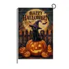Banderas de Decoración para Jardín de Halloween Estampado Personalizado Calabaza Gato Negro Fantasma Amazon Banderas de Decoración para Patio Exterior