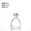 Botella de Aroma de Color Degradado Botella Vacía Transparente Sin Fuego Ratán Vidrio Botella de Aroma Adornos Campana Invertida Botella de Aceite Esencial de Aroma