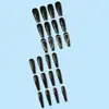 Manicura de Corazón de Diamante Negro Más Vendida Transfronteriza, Uñas Largas Portables de Moda y Geniales, Set de 24 Piezas de Parches para Uñas Postizas