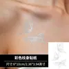 Adesivos de tatuagem de borboleta em folha de prata, personalizados, à prova d'água, duradouros, para homens e mulheres, para decoração de pulso, braço, clavícula, tendência europeia e americana