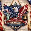 Letrero Transfronterizo del Día de la Independencia Estadounidense 250 Aniversario de América Personalizado