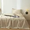 Lençol de Jacquard Wabi-Sabi Classe A Linho-Algodão Peça Única Algodão Puro Conjunto de Três Peças de Luxo Leve Roupa de Cama Simples para Pousada