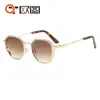 Gafas de Sol Metálicas de Marco Pequeño Estilo Nuevo Transfronterizas, Gafas de Sol Retro a la Moda, Unisex, Estilo Ins, Sensación de Alta Gama M5274