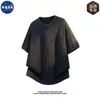 Camisa Polo de Tricô com Padrão Torcido de Manga Curta de Alta Qualidade da Marca Nasa para Homens, Top Versátil e Estiloso para o Verão