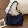 Nova Bolsa Transversal de Cor Sólida, Bolsa de Ombro para o Dia a Dia, Multibolsos, Leve, Casual, Bolsa Feminina de Grande Capacidade, Bolsa Versátil de Tecido de Nylon