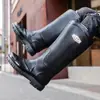 Sapatos de chuva transfronteiriços novos proteção do trabalho sola grossa 45CM extra altos masculinos resistentes ao desgaste antiderrapantes impermeáveis tubo longo sapatos d'água canteiro de obras