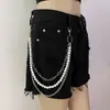 Europa e Estados Unidos joias transfronteiriças moda hip-hop corrente de cintura de pérola artificial legal corrente de metal punk feminina corrente corporal em estoque atacado