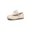 Sapatos de couro infantis, coleção outono 2026, estilo popular, sola macia, antiderrapante, sapatos casuais para bebês meninas, sapatos de um só furo da moda para meninas