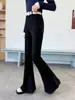 Pantalones Acampanados Elásticos para Niñas Primavera Otoño 2026 Nuevos Elegantes Ajustados Casuales para Niños Pantalones Skinny Negros para Niñas Grandes