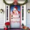 Decoración de Cubierta de Puerta de Navidad Tela de Fondo Verde de Navidad Cubierta de Puerta de Navidad Colgante de Puerta Decoración de Fiesta de Año Nuevo Tapiz de Cubierta de Puerta