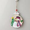 Colgante de viruta de madera navideño Papá Noel muñeco de nieve alce colgante de placa de puerta de madera decoración de accesorios de viruta de madera para árbol de Navidad