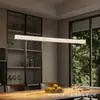 Lámpara Colgante Minimalista de Tira Larga Estilo Italiano para Comedor, Modelo de Diseñador Moderno Simple, Lámpara Creativa Única de Gama Alta para Barra de Isla