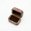 Caja Octogonal Grande de Madera Maciza para Anillo de Pedida, Caja para Anillo de Madera de Nogal Negro, Caja de Almacenamiento de Anillos para Pareja de Boda